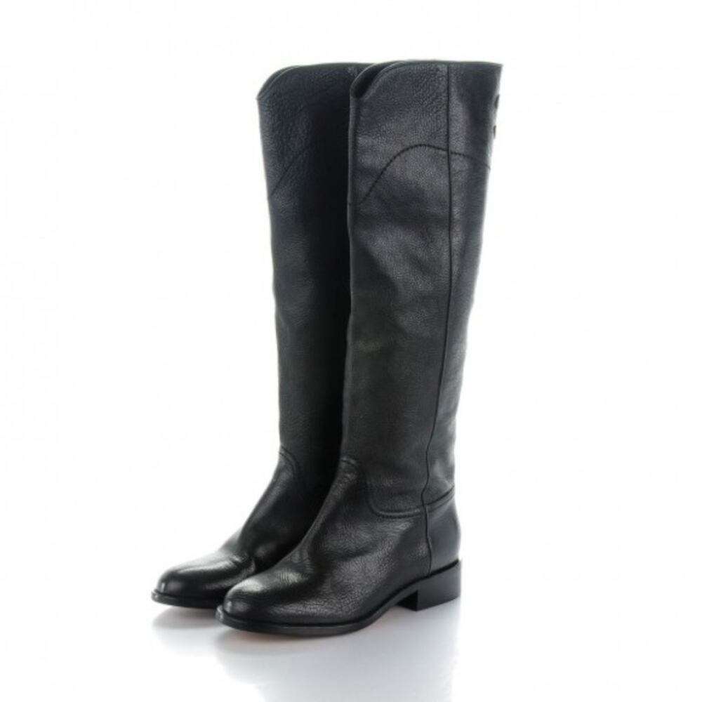 CHANEL 2014 interlocking CC logo riding tall boots equestrian 38.5 - Picture 2 of 16